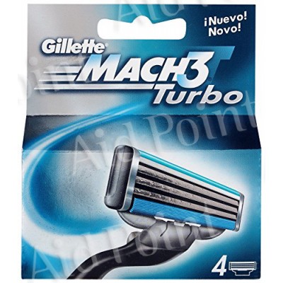 GILETTE RICAMBI RASOI MACH 3 TURBO DA 4